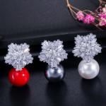 Fashion zirconia earrings cz earrings classic simple earrings design jewelry