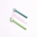 Round Head Clear Inhale Borosilicate Glass Smoke Tube