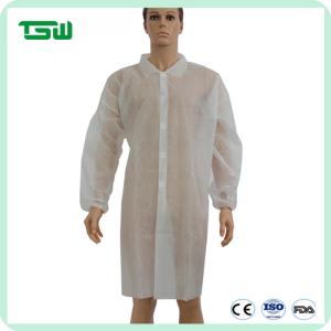 China PP SMS SF Nonwoven Disposable Lab Coats With Pocket factory