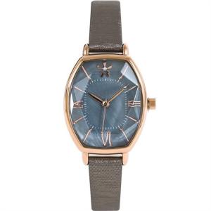 China Female 2035 Alloy Quartz Wrist Watch Leather Strap Silver Women factory