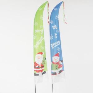 China Christmas Garden Flag Sant Claus and Snowman factory