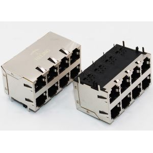 China RoHS Compliant Right Angle Rj45 Female Socket Tab Up on sale