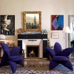 Fashion Flower Shape Leisure Chair For Living Room Villa Bedroom