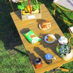 Aluminum Alloy Folding Camping Table 30kg Load 1.2m