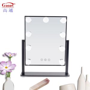 China Extra LOGO Yes Top Fashion Light Bulb Led In Chrome Home Decor Makeup Vanity With Hollywood Mirror factory