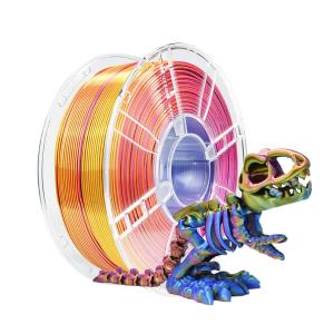 China Silk Tri-color Red Blue Gold PLA Filament 1. 75mm 1kg 3D Printing Filament factory