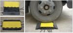 Floor Raw Rubber Cable Protector Electric Cord Covers Black Yellow 5 Channels