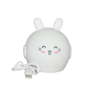 China Rabbit Rechargeable Silicone Night Light Soft Touch Switching Colors For Children factory