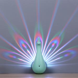 China Novelty gifts product Peacock projection lamp, funny peacock wall lamp murals wallpapers factory