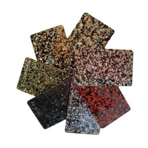 China Irregular Black Bottom Large Glitter Acrylic Sheet 3-15mm 4 × 8 Single Side factory