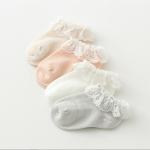 New arrival summer kids socks lace high quality organic baby socks