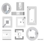 Sticker Magnetic Long EAS Security Tag For Jewellery / Clothing Shop