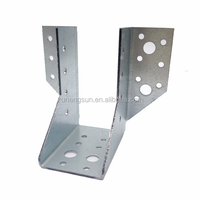 White Wood Connector Angle Joist Hanger Parts Heavy Duty Metal Bracket for Timber