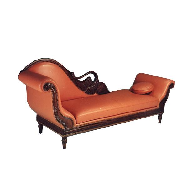 Luxury Custom Leather Chaise Lounge Cushions For Indoor Curved Chaise Lounge