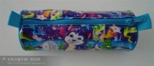 China Eco Friendly Cute Pencil Cases , Draw / Pull Closure Roll Up Pencil Case factory