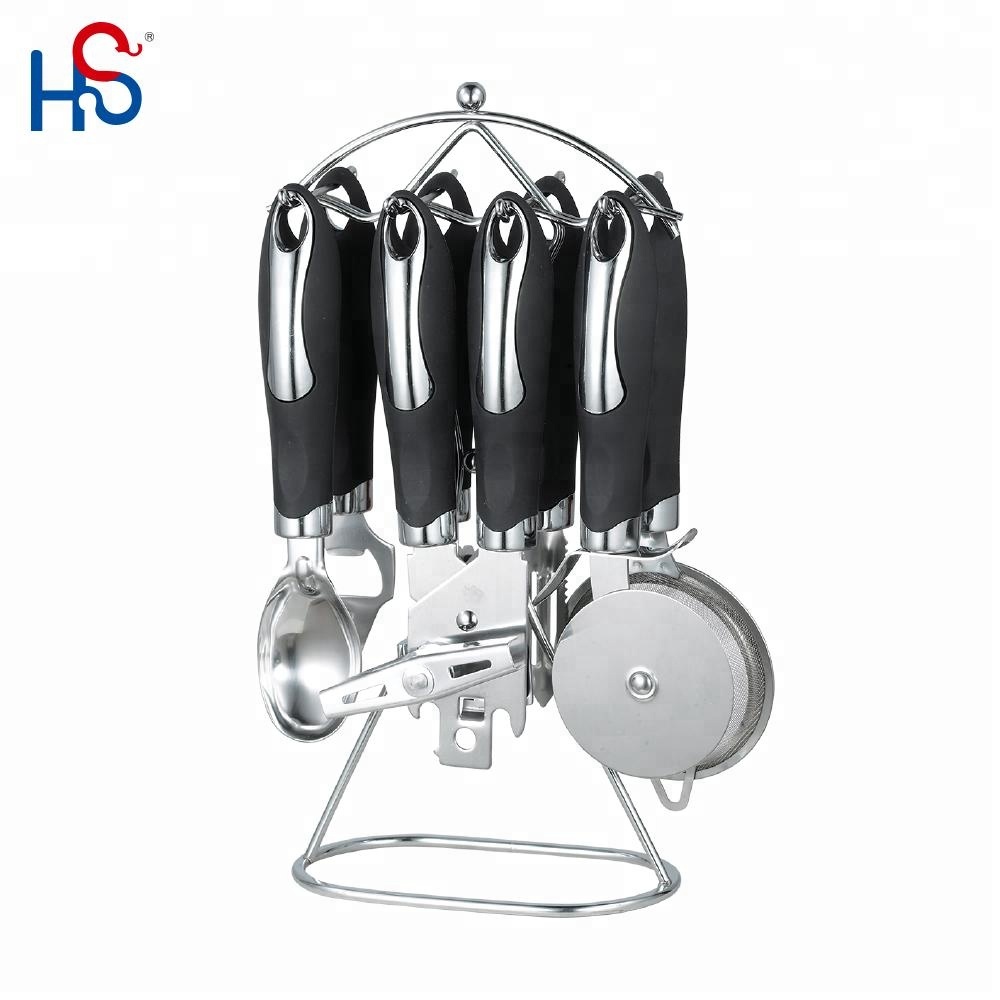 Sustainable ABS Handle Stainless Steel 430 Kitchen Utensils for Durable Cooking Needs