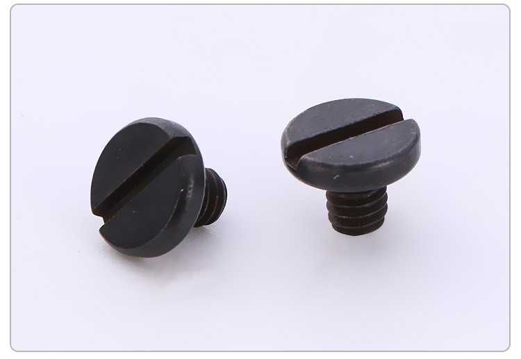 Black Zinc Plated Steel Big Fillister Head Slotted Drive Screws GB833 Round Head Slotted Drive Machine Screws