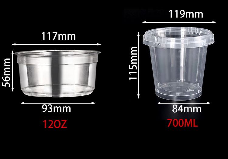 Custom Ice Cream Fruit Yogurt Smoothie Plastic Cup Mini Disposable Dessert Bucket Cups PET U Shaped Clear Parfait Cups with Lids