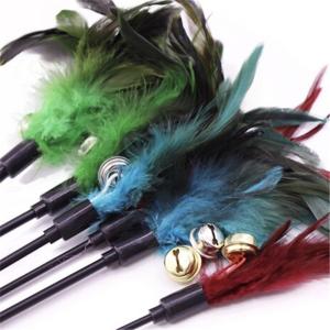 China Customized Professional Pet Supplies , Funny Feather Stickers Cat Feather Teaser factory