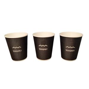 China 12 Oz Compostable Hot Cups Leak Proof Triple Wall Insulated Paper Cups factory