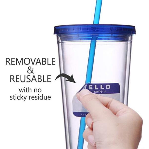 450ML Transparent Double Wall Plastic Drinking Tumblers Beverage Cup With Straw And Lid