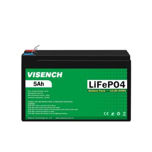 China Visench Direct factory high quality 12v 5ah Deep 6000 Cycles Solar Lifepo4 lithium battery 12v deep cycle battery factory