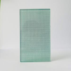 China Decorative Art Gallery Laminated Mesh Glass Art Museum Laminated Glass Metal Mesh factory