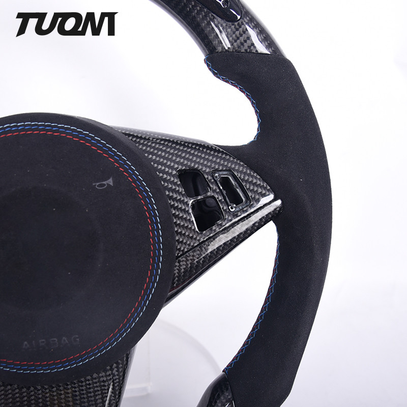 Matte Carbon Fiber Steering Wheel Bmw M5 E60 Sports Alcantara 350mm Auto Parts