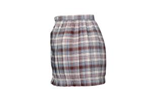 China 190G Dress &amp; Skirt Women short pleated mini skirt Checked Pattern Elastic Band factory
