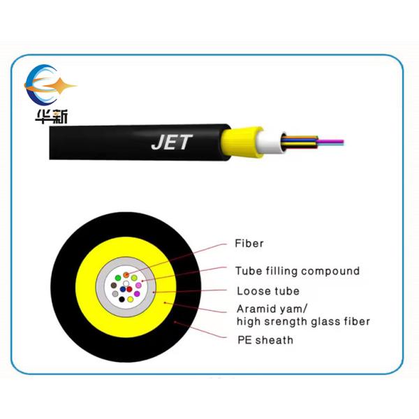 Indoor Outdoor Single Mode External Fibre Cable 2/4/6/8/10/12/24 Core Jet Fiber