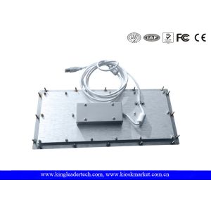 Rugged Panel Mount Stainless Steel Keyboard with 12 Function Keys , CE / FCC