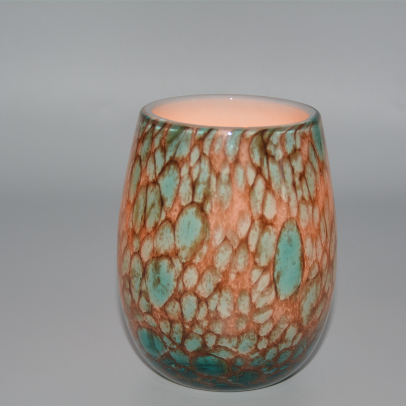 Turquoise Solid Color Votive Glass Candle Holders