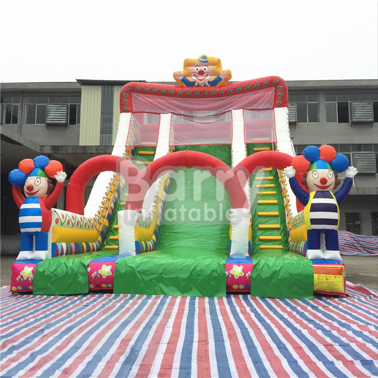 Clown Commercial Inflatable Slide Inflatable Bounce Slide With Good Printing