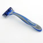 Factory Wholesale Rubber Handle Triple Blade Men Pivoting Disposable Razor