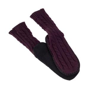 China Deep Purple Aloe Infused Spa Socks Anti Slip Acrylic Long Stockings factory