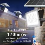 LED Rechargeable Solar Powered Flood Lights Sport Field Park Security