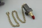 2019 Latest fashion leather bag ladies handbag light gold decorative lipstick