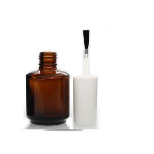 Amber Glass 5ml Empty Nail Polish Bottles 33*54mm Customizable Portable