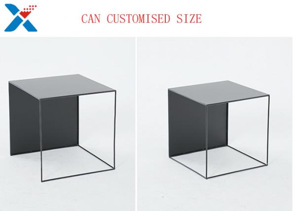 Creative American Square Acrylic Table / Acrylic Sofa Table With Iron Frame