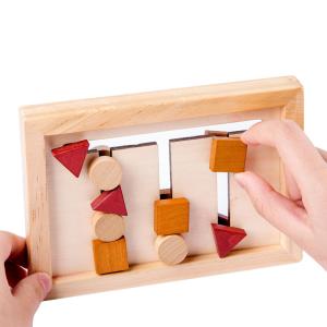 China 2cm Wooden Montessori Baby Toys Maths Geometric Preschool Learning Game factory