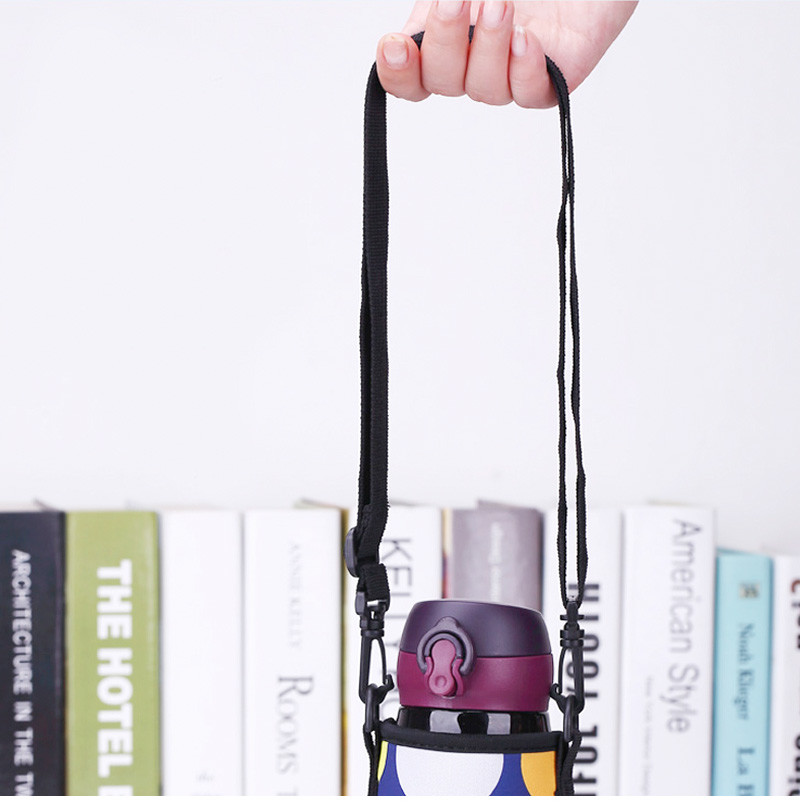 Collapsible L65mm Water Bottle Sleeve With Detachable Shoulder Strap
