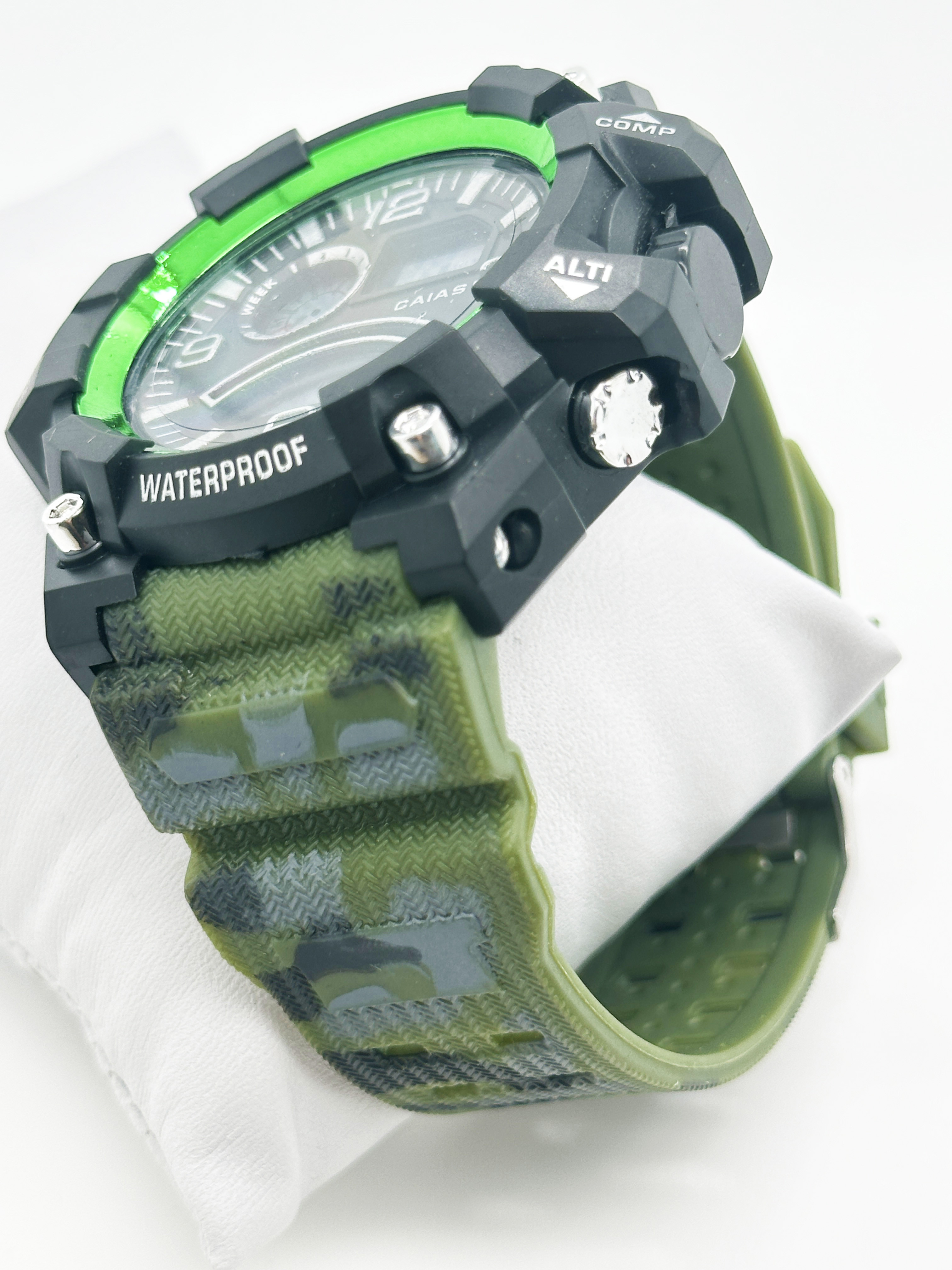 Hot Sale Sports Casual Green Silicone Smart Digital Quartz Wristwatch