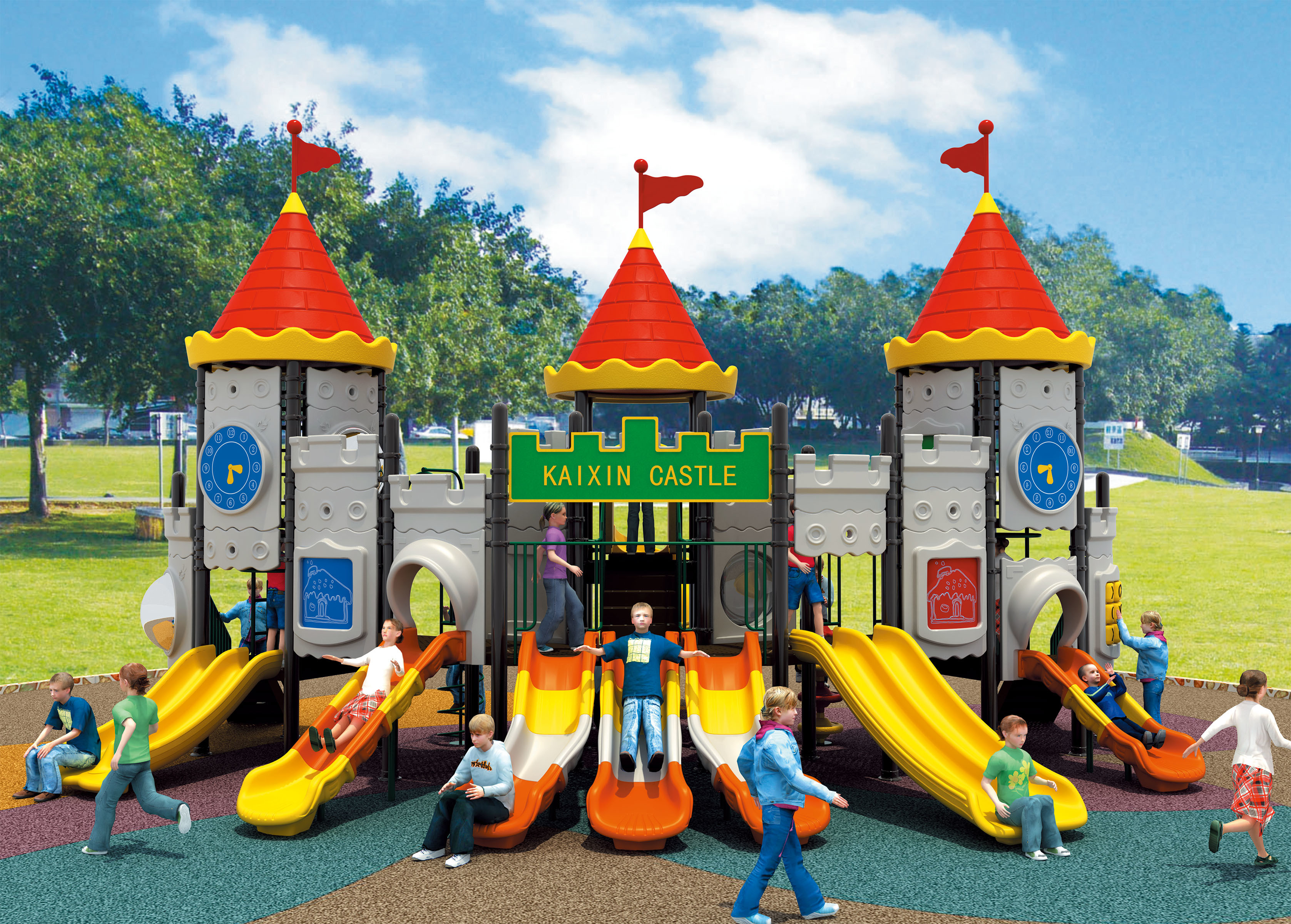 outdoor playground equipment, plastic playground slide, childrens outdoor playsets
