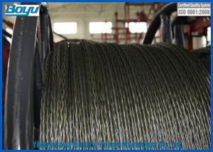 China 18 Strands Anti twist Galvanized Steel Wire Rope for Transmission Line Stringing 252kN 20mm Diameter factory