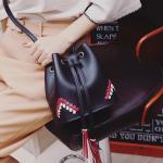 Tassel Handbag PU Leather Handbags Bucket Bag for Female
