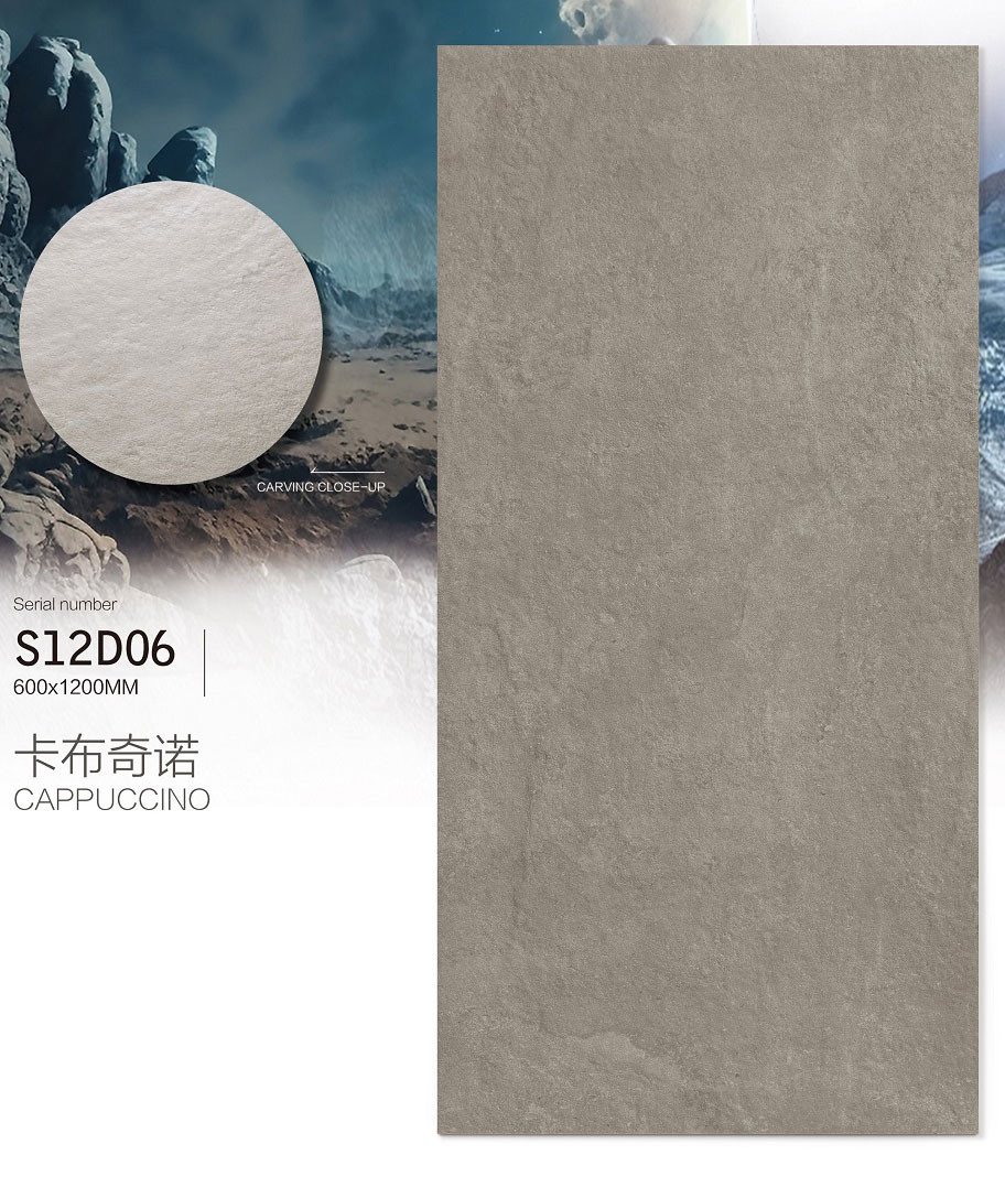 W.A 0.5% Gray 600x1200mm Exterior Floor Baby Face Glazed Retro Porcelain Tiles for Project