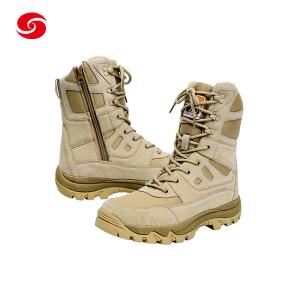 China Custom Army Desert MD Outsole Combat Shoes Tactical Men′s Military Boots factory