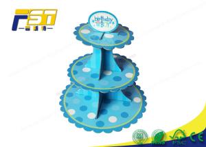 China Light Weight Cardboard Cake Display Multi Tiers Customized Size For Wedding factory