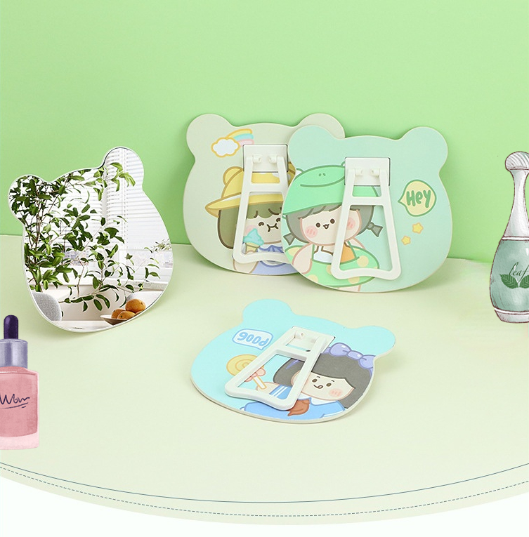 Mini Makeup Compact Small Pocket Little Square Home Decor Mirror and Fashion Design Style