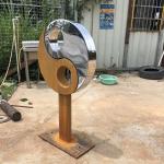 Corrosion Resistant Corten Steel Sculpture Home Decor Sculpture With Stainless
